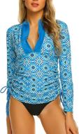 🏄 sheshow surfing rashguard swimsuit for women - uv protection clothing for swimsuits & cover ups logo