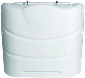 img 2 attached to Camco 40542 Heavy-Duty 20Lb Or 30Lb Dual Propane Tank Cover (Polar White)