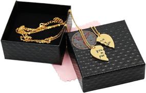 img 3 attached to Azfly 'You're My Person' Broken Two Half Heart Pendant Necklace: Perfect Gift for Couples, Best Friends, BFFs