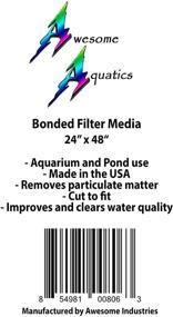 img 1 attached to 🐠 Aquatic Bonded Aquarium and Pond Filter Pad - 24"x 48" - 1" Thick - Blue and White - Bulk Roll - Enhances Water Quality - Customizable - Durable Mechanical Filtration for Aquariums and Ponds