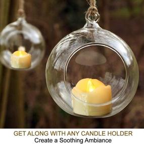 img 2 attached to 🕯️ Enhance Your Space with HOME MOST 12-Pack LED Votive Candles: Timer, Flickering Flameless Design, Battery Operated, Perfect for Valentine, Unscented, Cream Bulk Decor