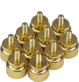 img 3 attached to 👍 Favordrory 6#-32 Anodized Aluminum Thumbscrews: 10 PCS, Golden - Durable Computer Case Thumb Screws