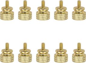 img 4 attached to 👍 Favordrory 6#-32 Anodized Aluminum Thumbscrews: 10 PCS, Golden - Durable Computer Case Thumb Screws