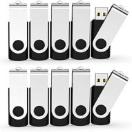 💾 keathy 10 pack 128mb usb flash drive usb 2.0 small capacity swivel thumb drive memory stick jump drive pen drive - black: reliable data storage solutions logo