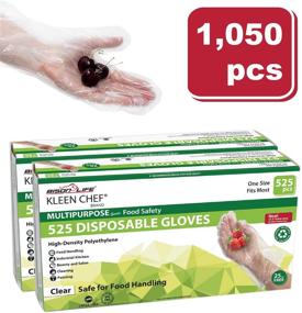 img 3 attached to 🧤 Food Handling Poly Gloves with Long Cuffs, Disposable, One Size Fits Most, 525 per Box (2 Boxes)