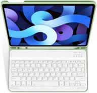 🍵 aoub keyboard case for ipad air 4 10.9 inch 2020 - matcha green, wireless bluetooth keyboard & pencil holder logo