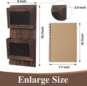 img 3 attached to WONFUlity Organizer Chalkboard Envelope Entryway，Walnut