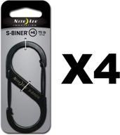 🔗 nite ize sb4-03-01 3.52x1.57x0.31 inch #4 black s-biner dual carabiner логотип