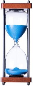 img 1 attached to Enhance Your Space with Bellaware Large Hourglass Timer – 30 Minutes Wooden Sand Timer in Decorative Blue Sandglass Design