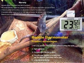img 1 attached to 🌡️ Advanced GXSTWU Digital Reptile Tank Hygrometer Thermometer: LCD Display, Hook, Temperature & Humidity Gauge for Reptile Tanks, Terrariums, Vivarium