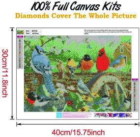 img 2 attached to 💎 Diamond Art Birds, 5D DIY Full Drill Diamond Painting Kit with Digital Painting Round Diamonds - Set by Number. Perfect Diamond Painting Kits for Adults, 12x16inch Size