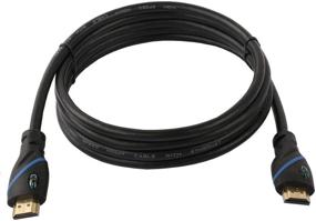 img 2 attached to 🔌 High-Speed HDMI Cable 8ft/2.4M Male to Male with Ethernet (2 Pack), Supports 4K 30Hz, 3D, 1080p, Audio Return - Black, CNE620701