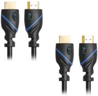๐ high-speed hdmi cable 8ft/2.4m male to male with ethernet (2 pack), supports 4k 30hz, 3d, 1080p, audio return - black, cne620701 logo