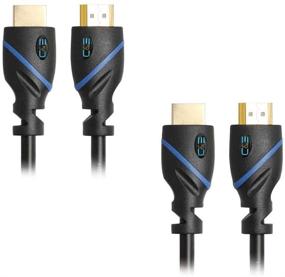 img 3 attached to 🔌 High-Speed HDMI Cable 8ft/2.4M Male to Male with Ethernet (2 Pack), Supports 4K 30Hz, 3D, 1080p, Audio Return - Black, CNE620701