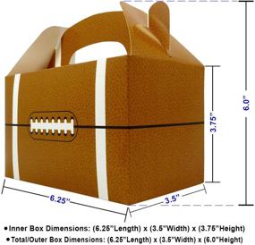 img 1 attached to 🏈 Football Party Treat Boxes - Team Favor Box with Handle (Set of 24) - Football Party Supplies for Sports Theme Birthday - Goody Boxes by Anapoliz