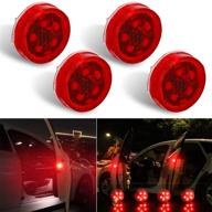 🚦 botepon 4pcs universal wireless car door led warning lights: enhancing safety for anti rear-end collisions logo