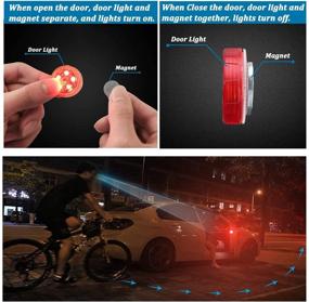 img 2 attached to 🚦 Botepon 4PCS Universal Wireless Car Door LED Warning Lights: Enhancing Safety for Anti Rear-End Collisions