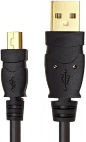 img 1 attached to 🔌 High-Speed A Male to Mini B USB Cable (8 Feet) with Gold-Plated Connectors - Mediabridge USB 2.0