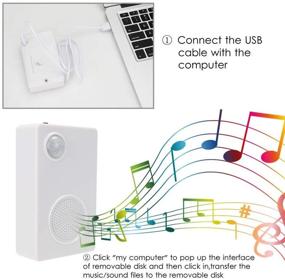 img 1 attached to 🔔 PIR-USB Entrance Welcome Doorbell: Motion-Activated Store Shop Voice Player with Recordable Voice and USB Cable