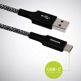 img 3 attached to 🔌 Philips 3-футовый кабель USB Type C, черный оплетенный кабель USB-A для USB-C с быстрой зарядкой, совместимый с iPad Pro, MacBook Pro, Samsung Galaxy S21/S10/S9/Plus, Google Pixel 5/C/3/2/XL, DLC5223BA/37 - улучшенная оптимизация SEO