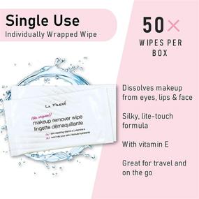 img 3 attached to 🌸 50ct Makeup Remover Cleansing Face Wipes with Vitamin E for Waterproof Makeup - La Fresh Facial Towelettes