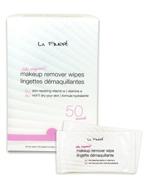 🌸 50ct makeup remover cleansing face wipes with vitamin e for waterproof makeup - la fresh facial towelettes logo