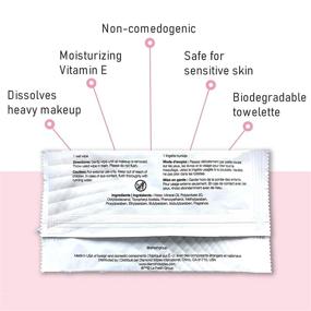 img 2 attached to 🌸 50ct Makeup Remover Cleansing Face Wipes with Vitamin E for Waterproof Makeup - La Fresh Facial Towelettes