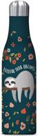 🐢 studio oh! insulated stainless steel water bottle - 17 oz. capacity, 11 attractive designs, follow your dreams sloth логотип