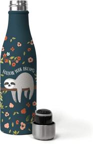 img 3 attached to 🐢 Studio Oh! Insulated Stainless Steel Water Bottle - 17 oz. Capacity, 11 Attractive Designs, Follow Your Dreams Sloth