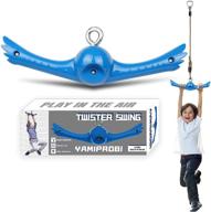 ninja-twister swing spins set: slackline attachments - 360° handle twist-spin flips toy for activating ninja powers - ninja warrior accessories - kids ninja hang toys for playground backyard логотип