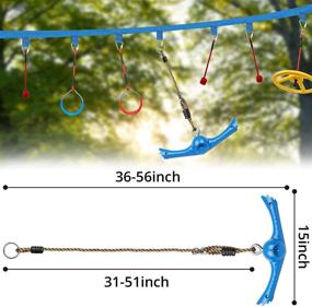 img 1 attached to Ninja-Twister Swing Spins Set: Slackline Attachments - 360° Handle Twist-Spin Flips Toy for Activating Ninja Powers - Ninja Warrior Accessories - Kids Ninja Hang Toys for Playground Backyard