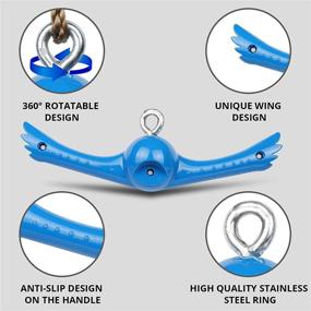 img 3 attached to Ninja-Twister Swing Spins Set: Slackline Attachments - 360° Handle Twist-Spin Flips Toy for Activating Ninja Powers - Ninja Warrior Accessories - Kids Ninja Hang Toys for Playground Backyard