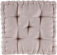 🌸 освещение вашего пространства: интеллектуальный дизайн azza floor pillow square pouf с резным краем - гипоаллергенная подушка-скамья/стул для дополнительного комфорта и стиля - румянец логотип