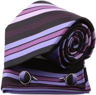 👔 elegant striped handkerchiefs cufflinks: epoint men's accessories for ties, cummerbunds & pocket squares - ph1070 logo