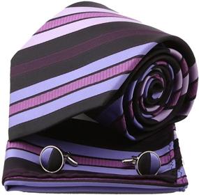 img 4 attached to 👔 Elegant Striped Handkerchiefs Cufflinks: Epoint Men's Accessories for Ties, Cummerbunds & Pocket Squares - PH1070