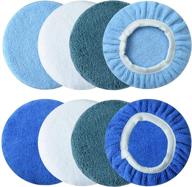 boltigen car polishing pad bonnets-8 pieces 5 to 6 inches soft microfiber bonnet buffing pad covers polishing bonnets for most 5 to 6 inches car polishers (5-6inch-8pcs 4colors) logo