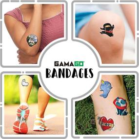 img 1 attached to GAMAGO Ninja Bandages for Kids & Kidults - Pack of 18 Individually Wrapped Self Adhesive Bandages - Sterile, Latex-Free & Easily Removable - Funny Gift & First Aid Essential