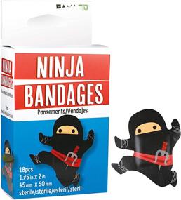 img 4 attached to GAMAGO Ninja Bandages for Kids & Kidults - Pack of 18 Individually Wrapped Self Adhesive Bandages - Sterile, Latex-Free & Easily Removable - Funny Gift & First Aid Essential