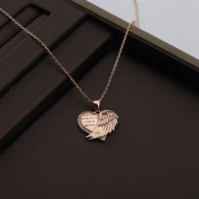 img 2 attached to CHOORO Memorial Jewelry: Sympathy Gift Necklace - A Piece of My Heart Lives in Heaven. Loss Jewelry Gift