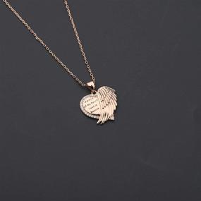 img 1 attached to CHOORO Memorial Jewelry: Sympathy Gift Necklace - A Piece of My Heart Lives in Heaven. Loss Jewelry Gift