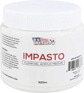 средство для живописи impasto clear gel на акриловой основе от u.s. art supply, контейнер 500 мл. логотип