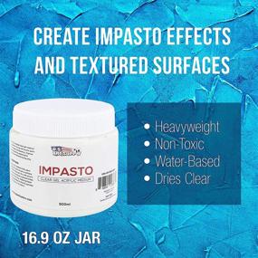 img 3 attached to Средство для живописи Impasto Clear Gel на акриловой основе от U.S. Art Supply, контейнер 500 мл.