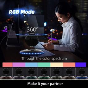 img 1 attached to 🔊 RUIXINDA Левитирующая колонка: Беспроводная магнитная Bluetooth-колонка со светодиодными огнями, 8 Вт стереозвук, Bluetooth 5.0 - Идеально подходит для дома и офисного декора!