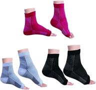 🧦 ohyeahus compression foot sleeves (3 pairs) - relieve plantar fasciitis pain with ankle support socks логотип