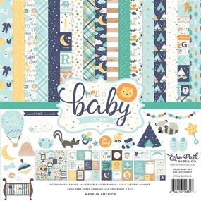 img 1 attached to 👶 Echo Park Paper Company Hello Baby Boy Collection Kit - Paper in Blue, Yellow, Green, and Teal