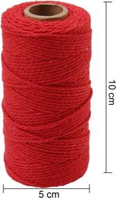 img 3 attached to 🎄 Christmas Twine Set: Resinta 3 Rolls of 984 Feet Thick Jute String Rope and Cotton Baker Twine for DIY Craft and Gift Wrapping (Green, Red, Natural)