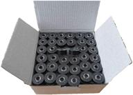 144pcs prewound bobbins size a: stronger 40s/2 thread for thicker thread embroidery- black color, polyester, 61 yards logo