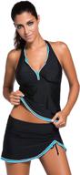 sailbee slanted two piece swimsuit swimdress sports & fitness for water sports logo