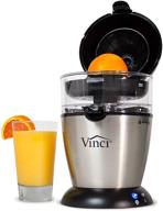 🍊 vinci hands-free electric citrus juicer: effortless one-button press, black/stainless steel, easy to clean логотип