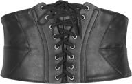 blackbutterfly corset waspie: 🦋 elastic leather women's fashion accessory logo